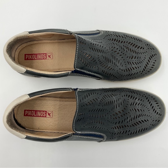 Pikolinos Cut Out Leather Slip On Loafer Blue Grey White Women’s EU 39 / US 8.5 - Picture 7 of 16